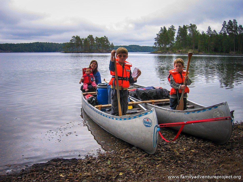 Canoeing with Toddlers in Sweden. Photo Credit: Kirstie Pelling