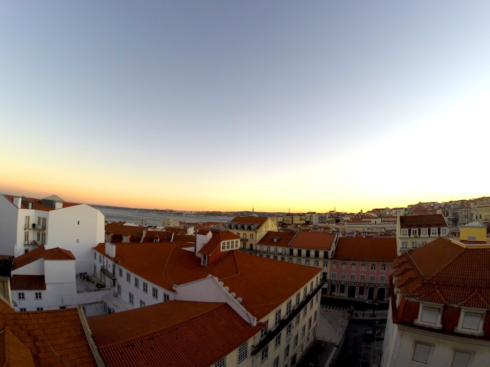 sunset over Lisbon